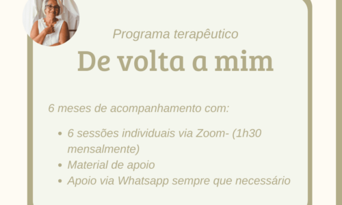 “De volta a mim”- Programa terapêutico